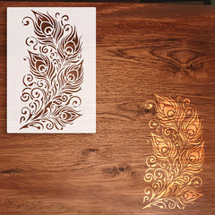 reusable feather painting template for diy makers