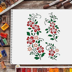flower painting stencil