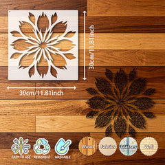 mandala flower template for texture paste artwork