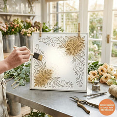 decorative floral stencil for mdf painting