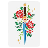 flower sword stencil