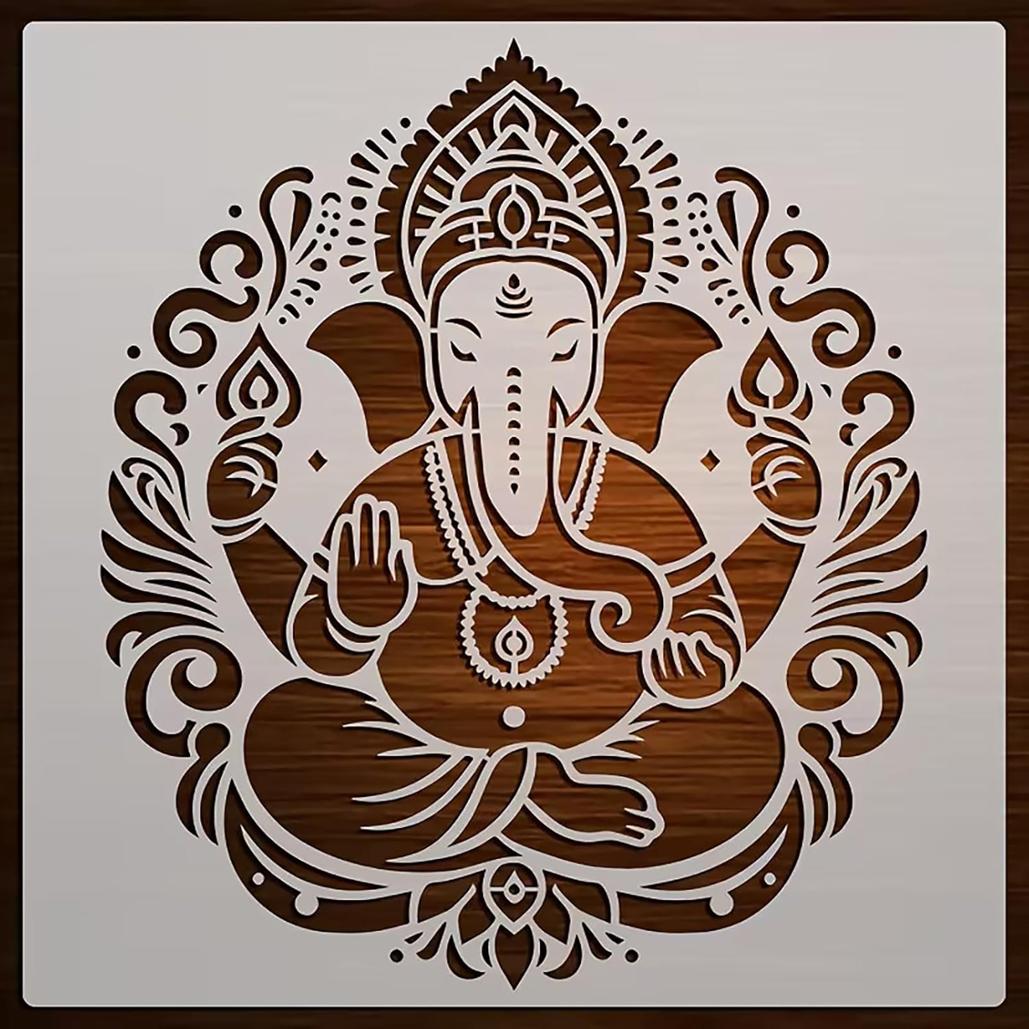 ganesh wall painting stencil for diy art