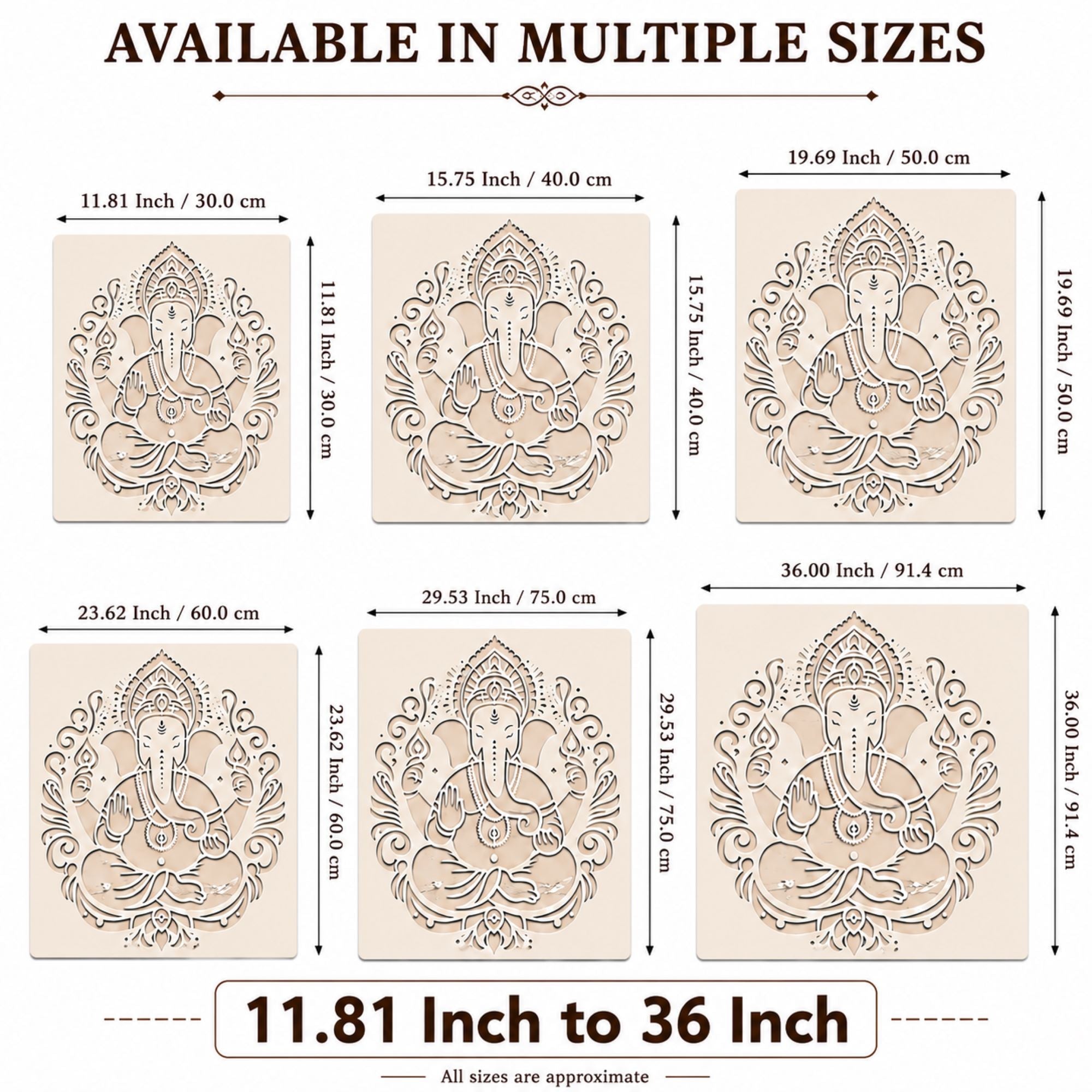 reusable ganpati stencil for wall painting