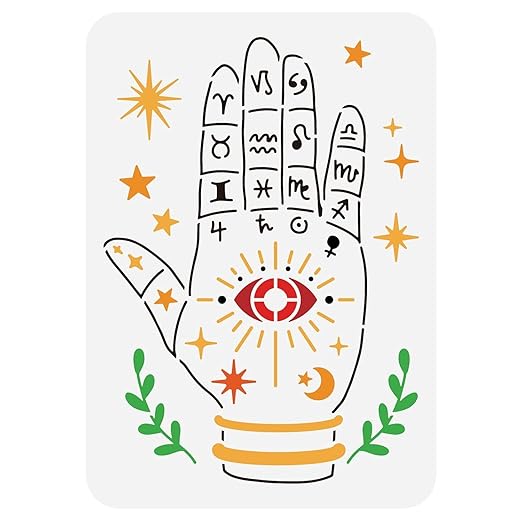 palm reading stencil