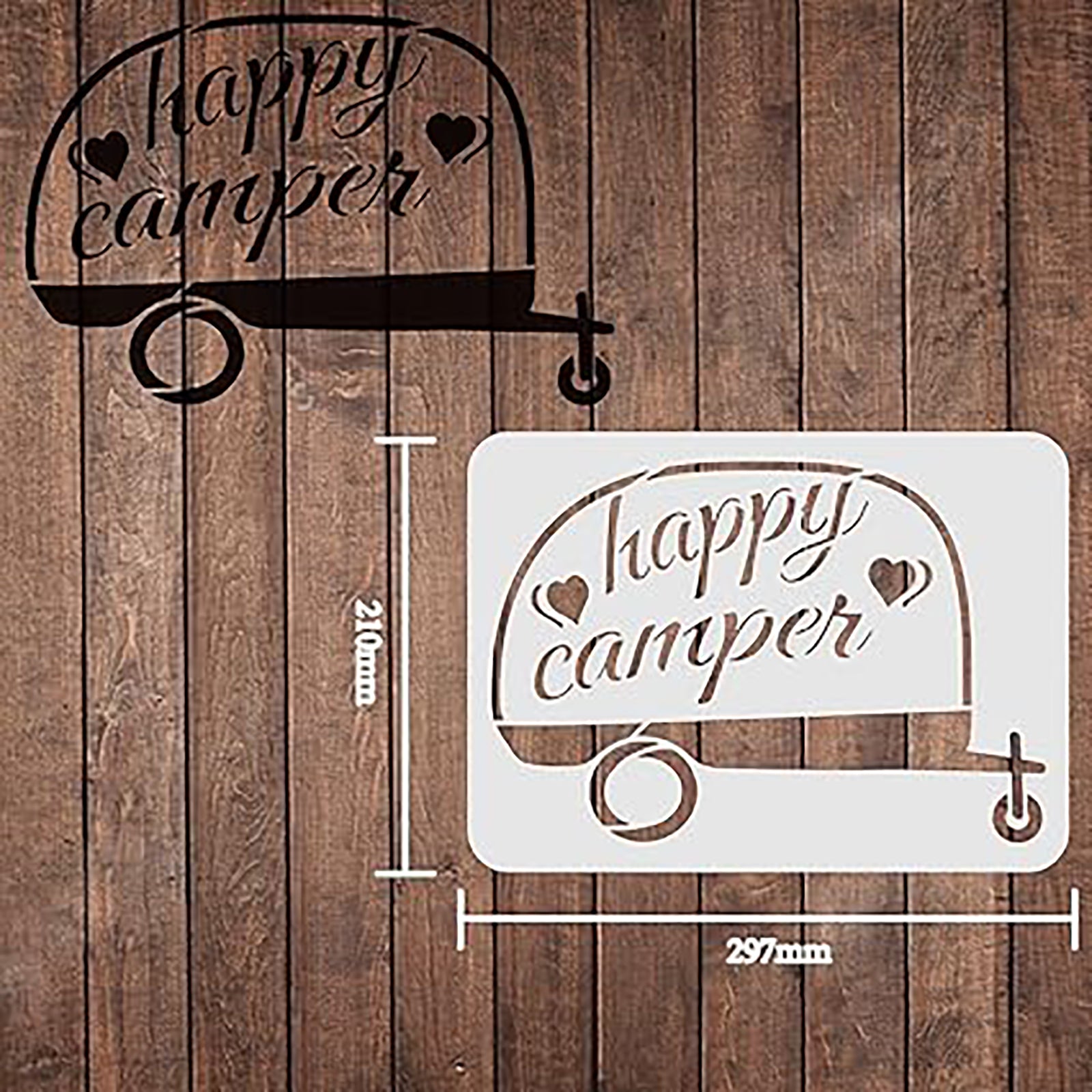 camping stencil