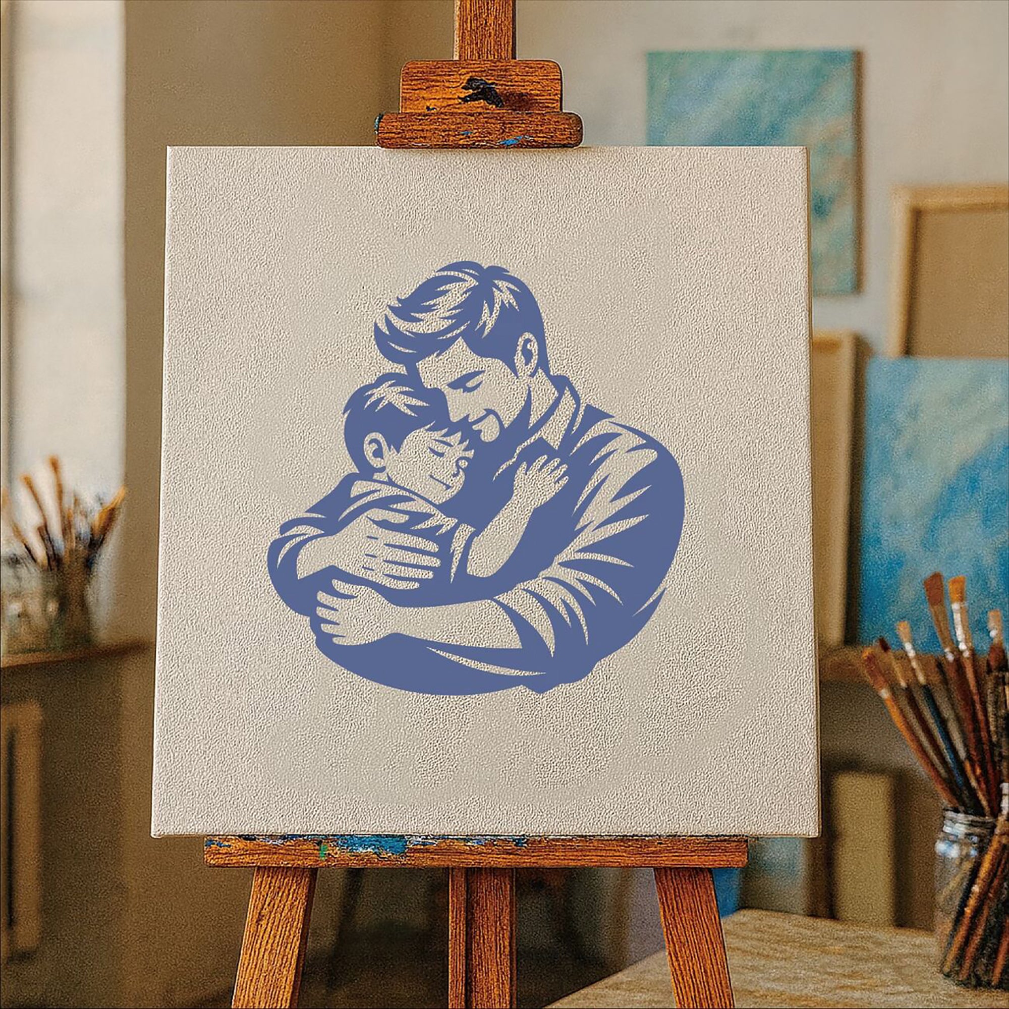 diy stencil for texture paste silhouette art
