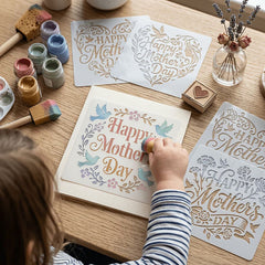mothers day craft stencil for diy projects