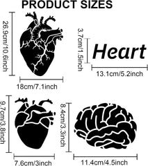 heart brain stencil