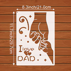 fathers day painting stencil for diy crafts