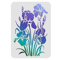 iris flower stencil