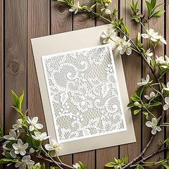 floral lace painting stencil