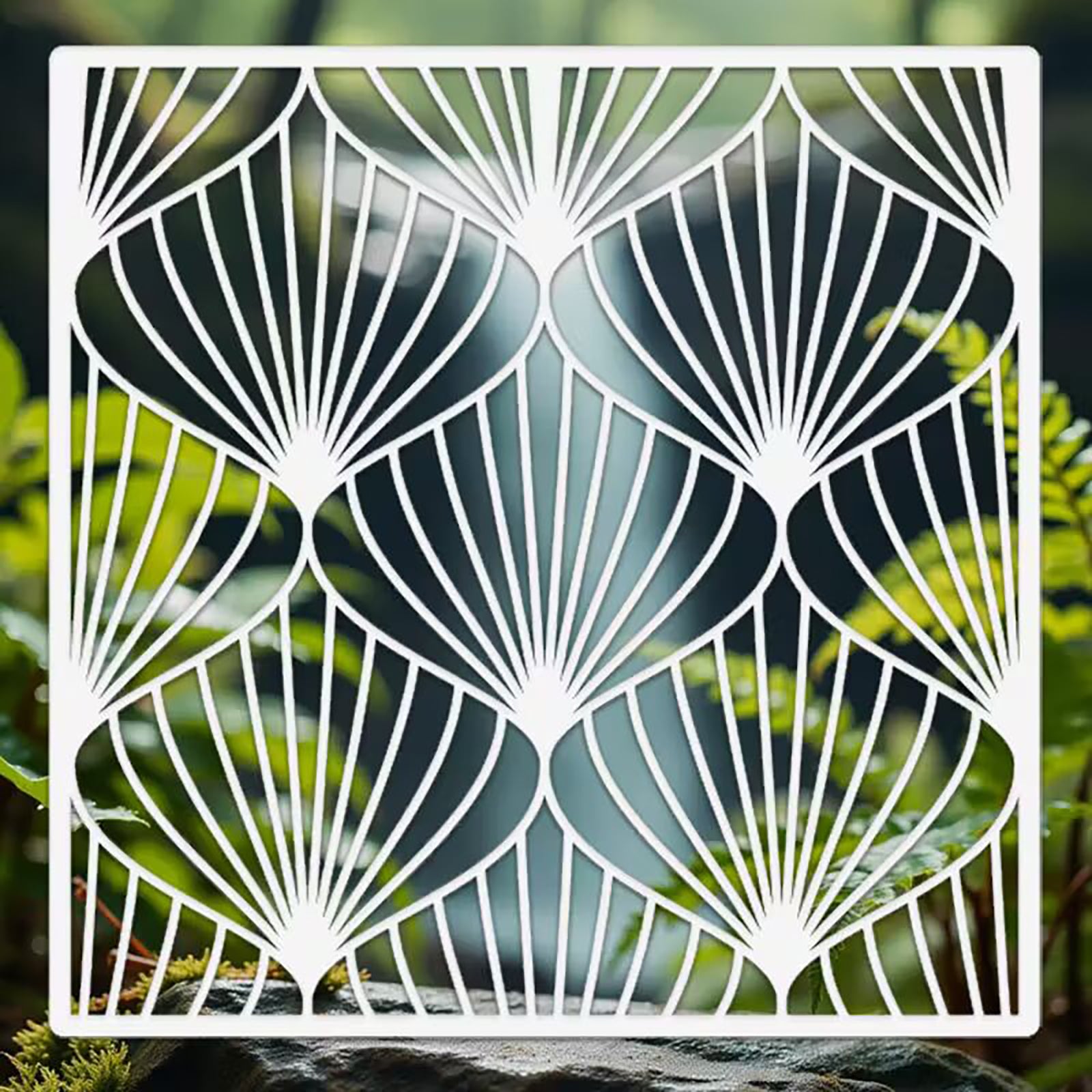 monstera leaf stencil for wall painting