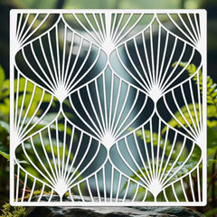 monstera leaf stencil for wall painting