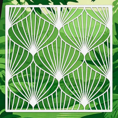 tropical leaf pattern template