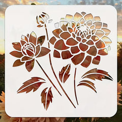floral wall stencil 30cm