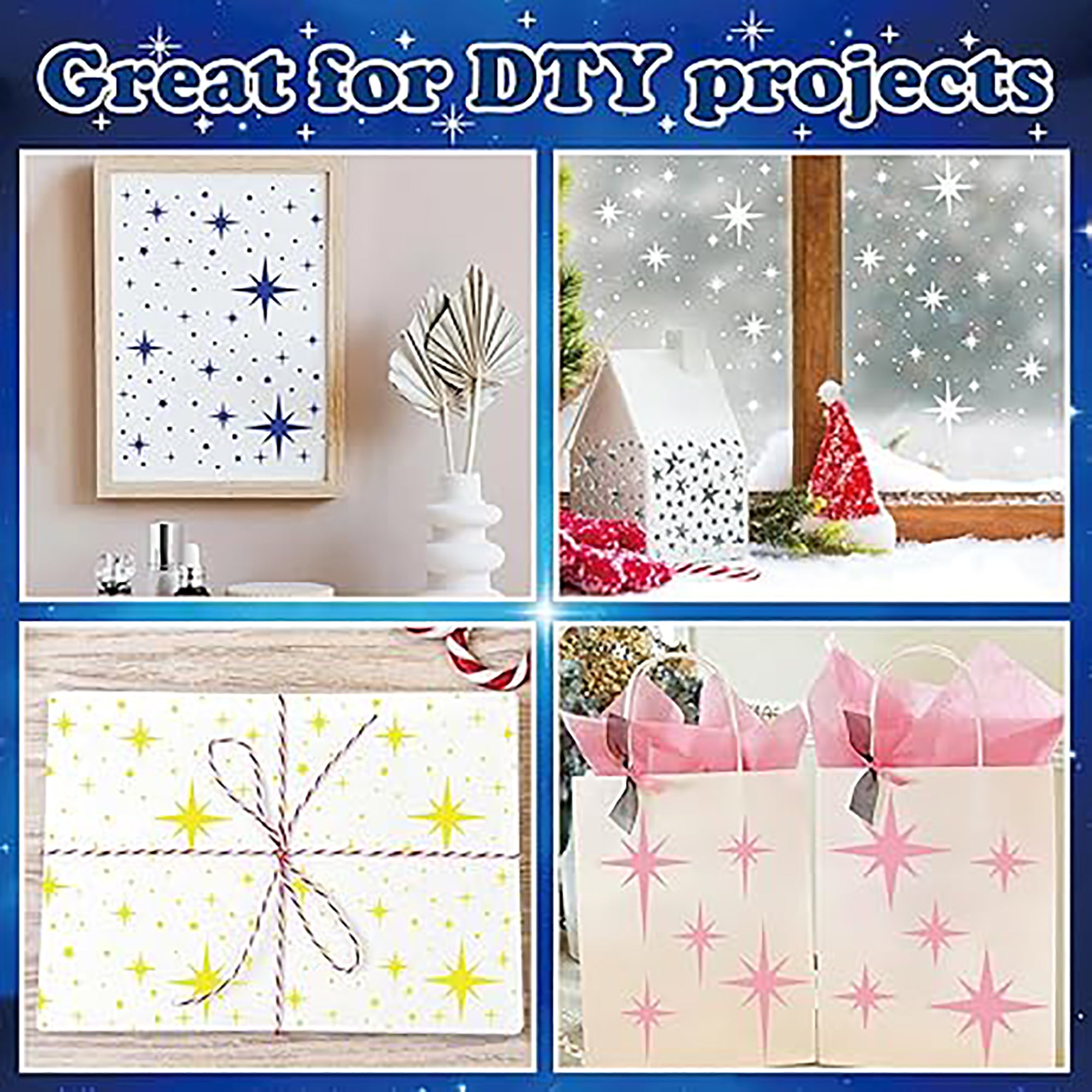 star pattern stencil for canvas art