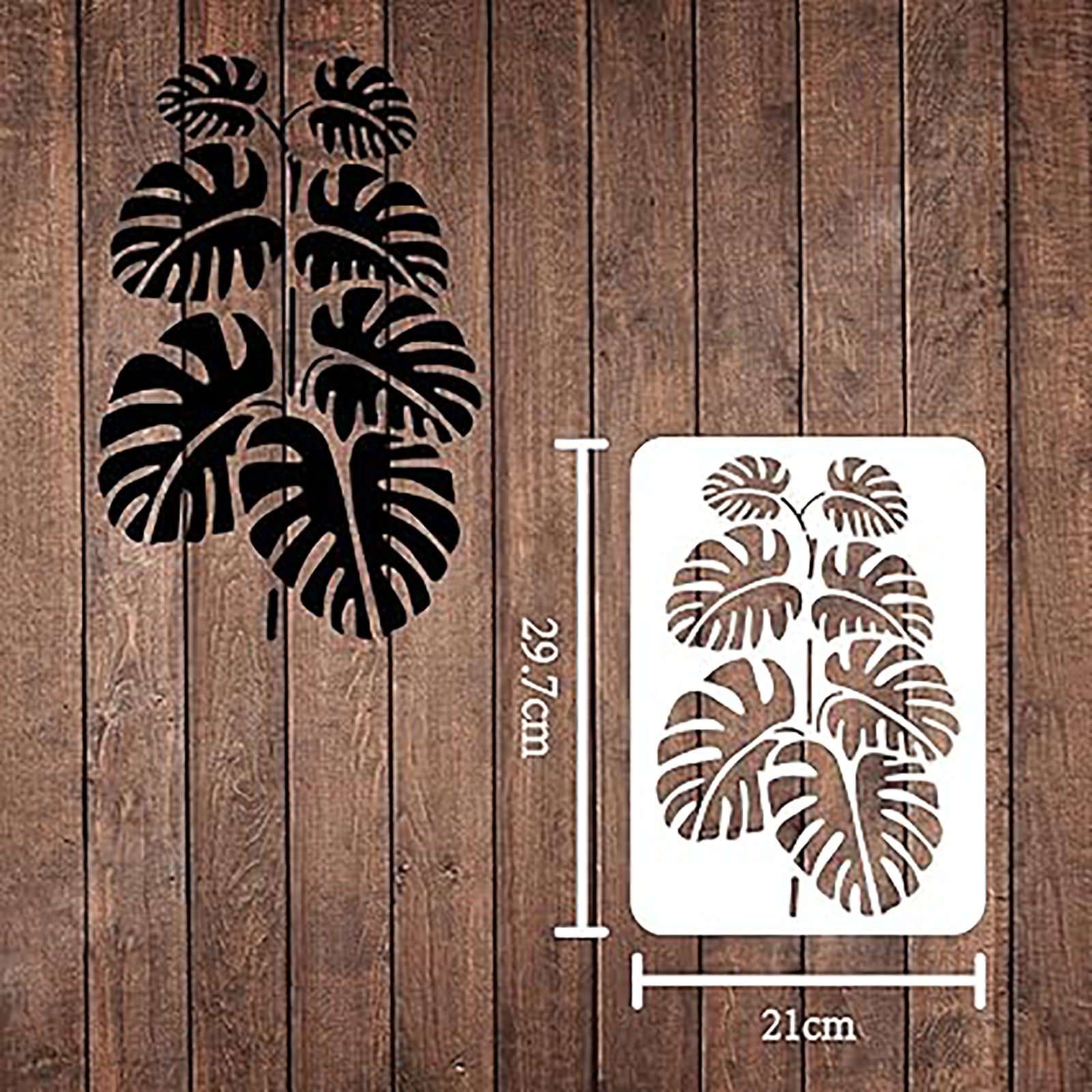 tropical leaf stencil