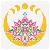 moon lotus stencil