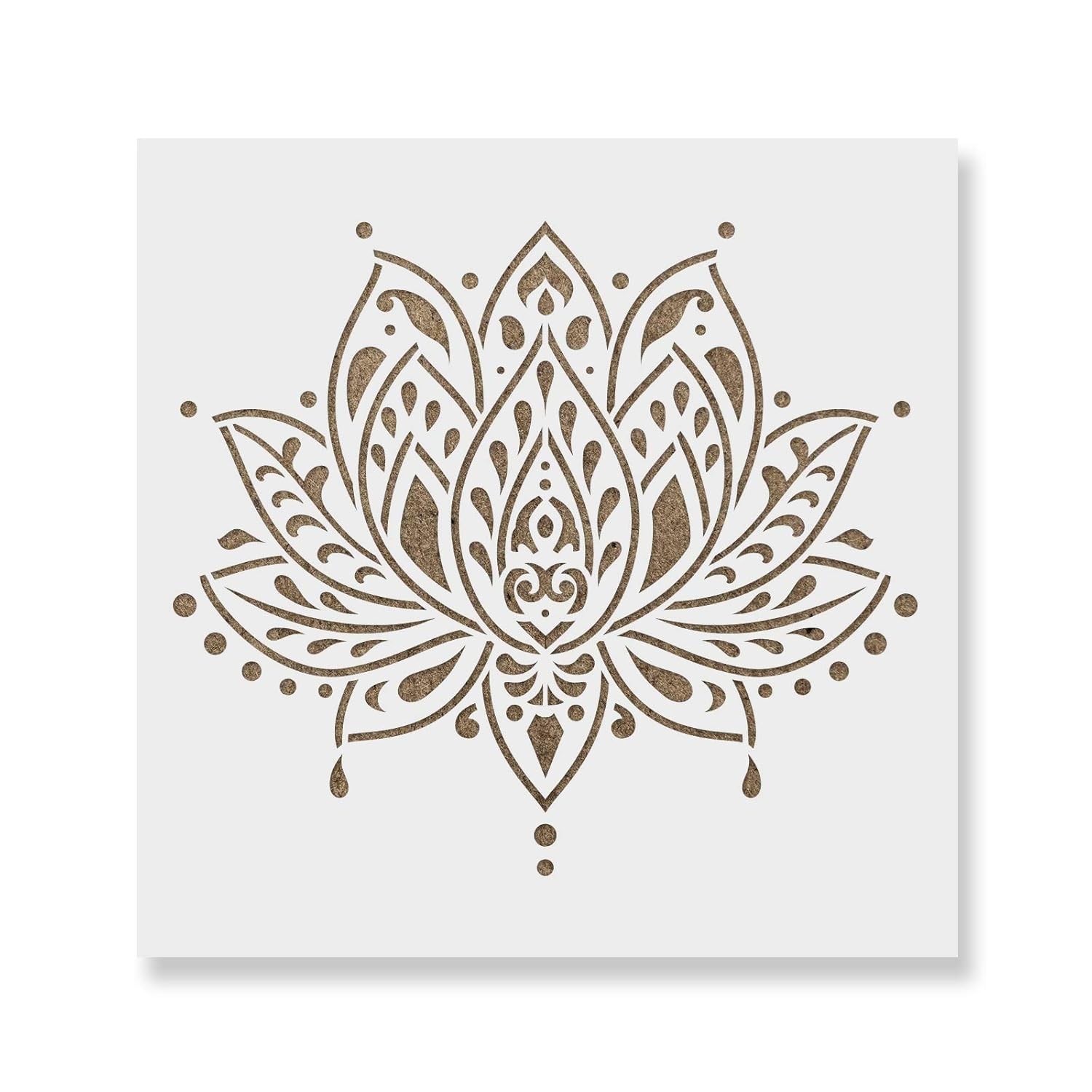 lotus mandala stencil for wall art