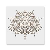 lotus mandala stencil for wall art