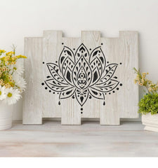 makeover, and furniture decoration. Made of durable PET material, this stencil