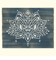 This mandala lotus stencil delivers clean,