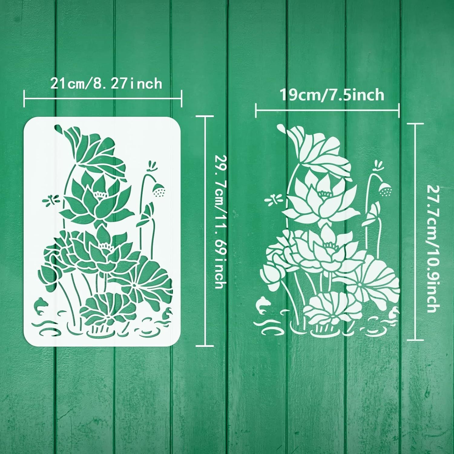pond scene stencil for walls