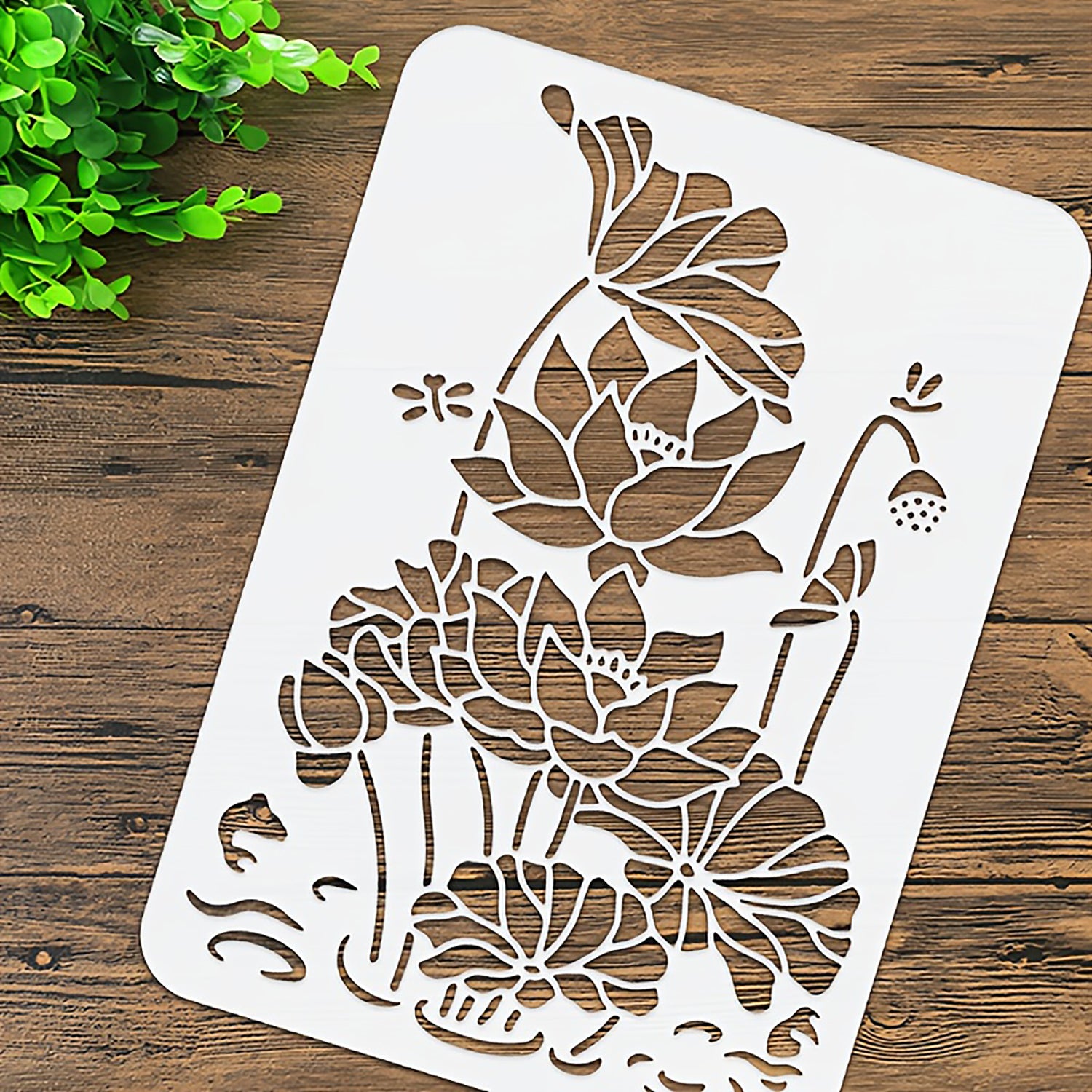 lotus flower stencil for home decor