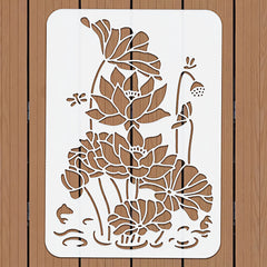 floral stencil for walls and tiles