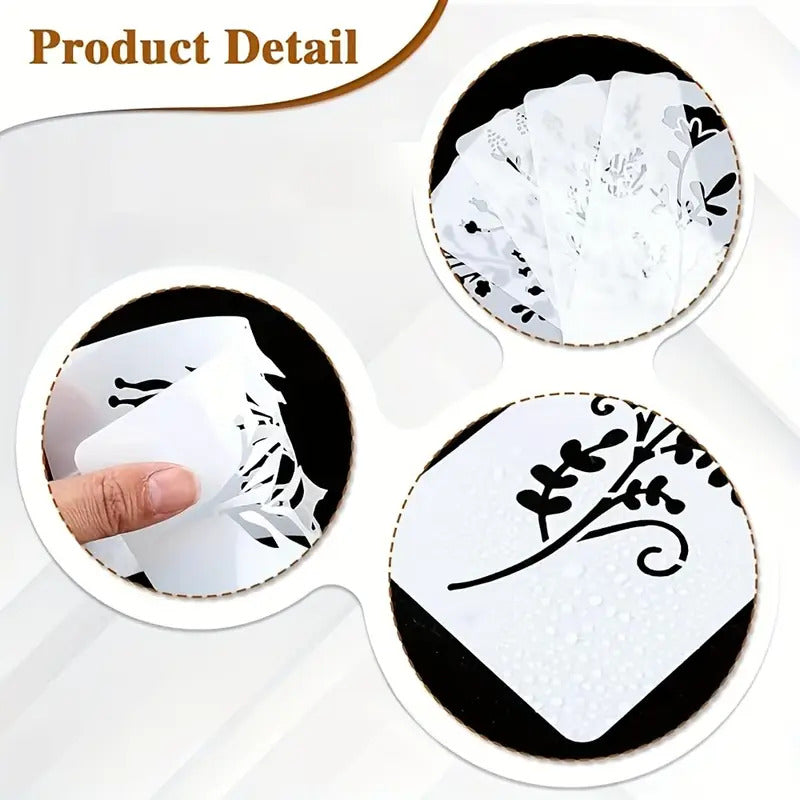 This faux leather pattern stencil is ideal for DIY wall