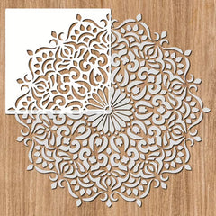 diy stencil for texture paste mandala art