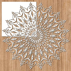 mandala stencil for wall and floor painting