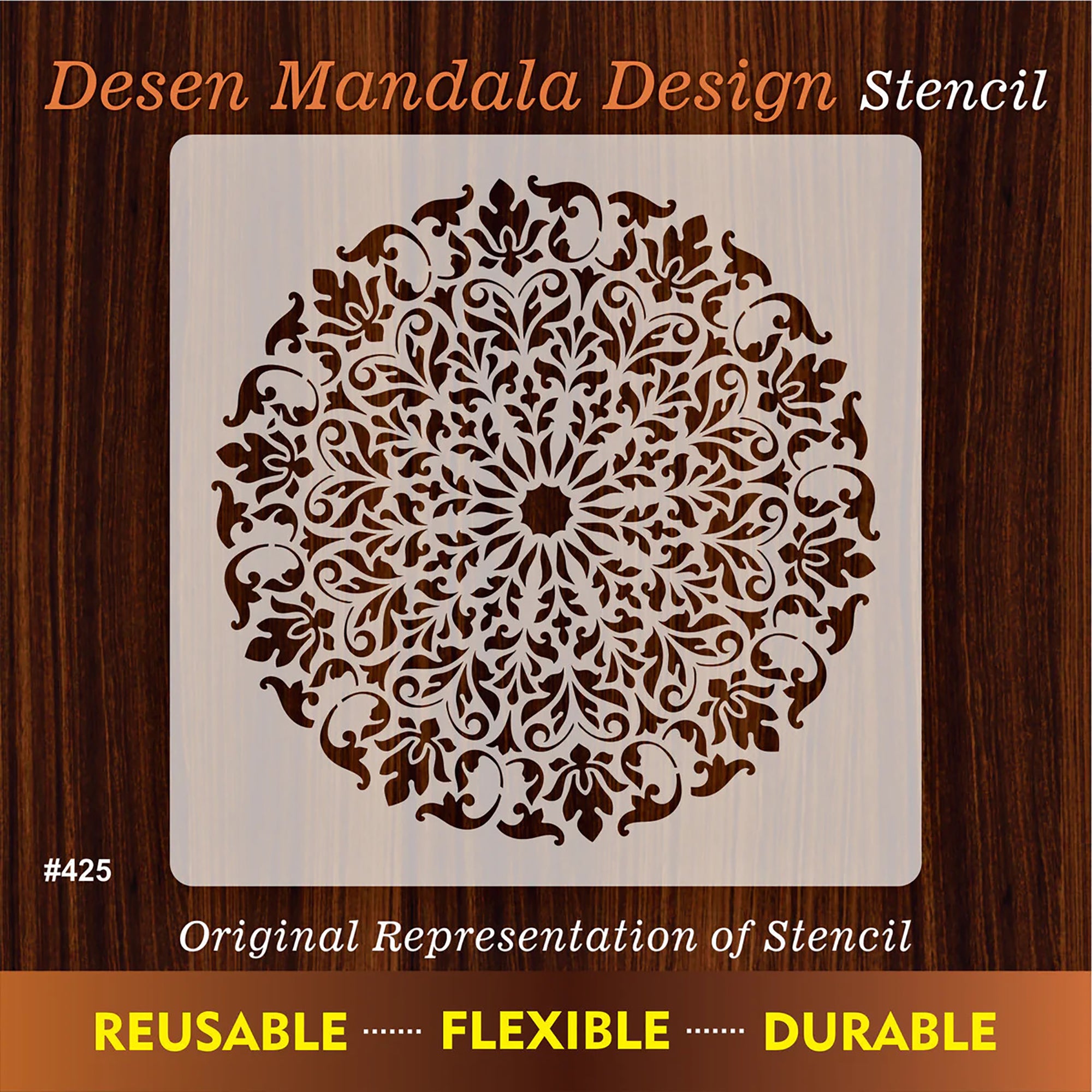 round decorative mandala stencil for crafts