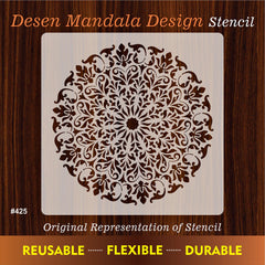 round decorative mandala stencil for crafts