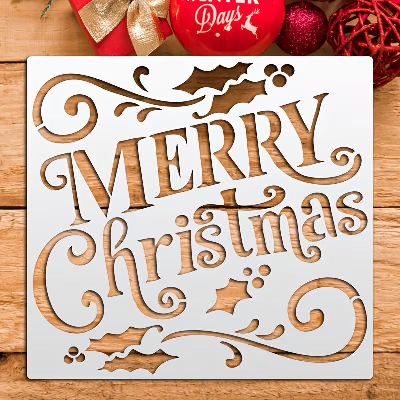 merry christmas stencil for painting