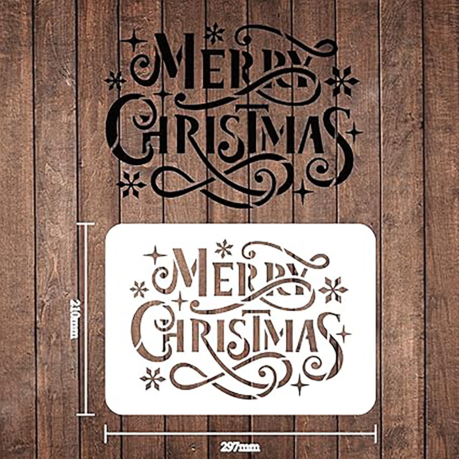 festive lettering stencil