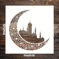 ramadan eid wall painting stencil