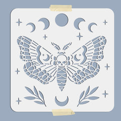moth skull stencil