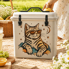 Cool Cat PET Painting Stencil for DIY Art & Craft Reusable Plastic Template for Wall Furniture Canvas Wood & Fabric Pack of 1Cliths