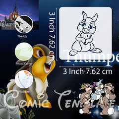 Reusable Disney Bambi Stencil Template