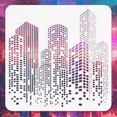 Modern Cityscape Stencil for Painting