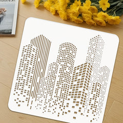 Skyscraper Stencil Template for Home Décor