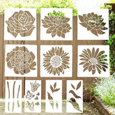 large flower stencils for wall painting