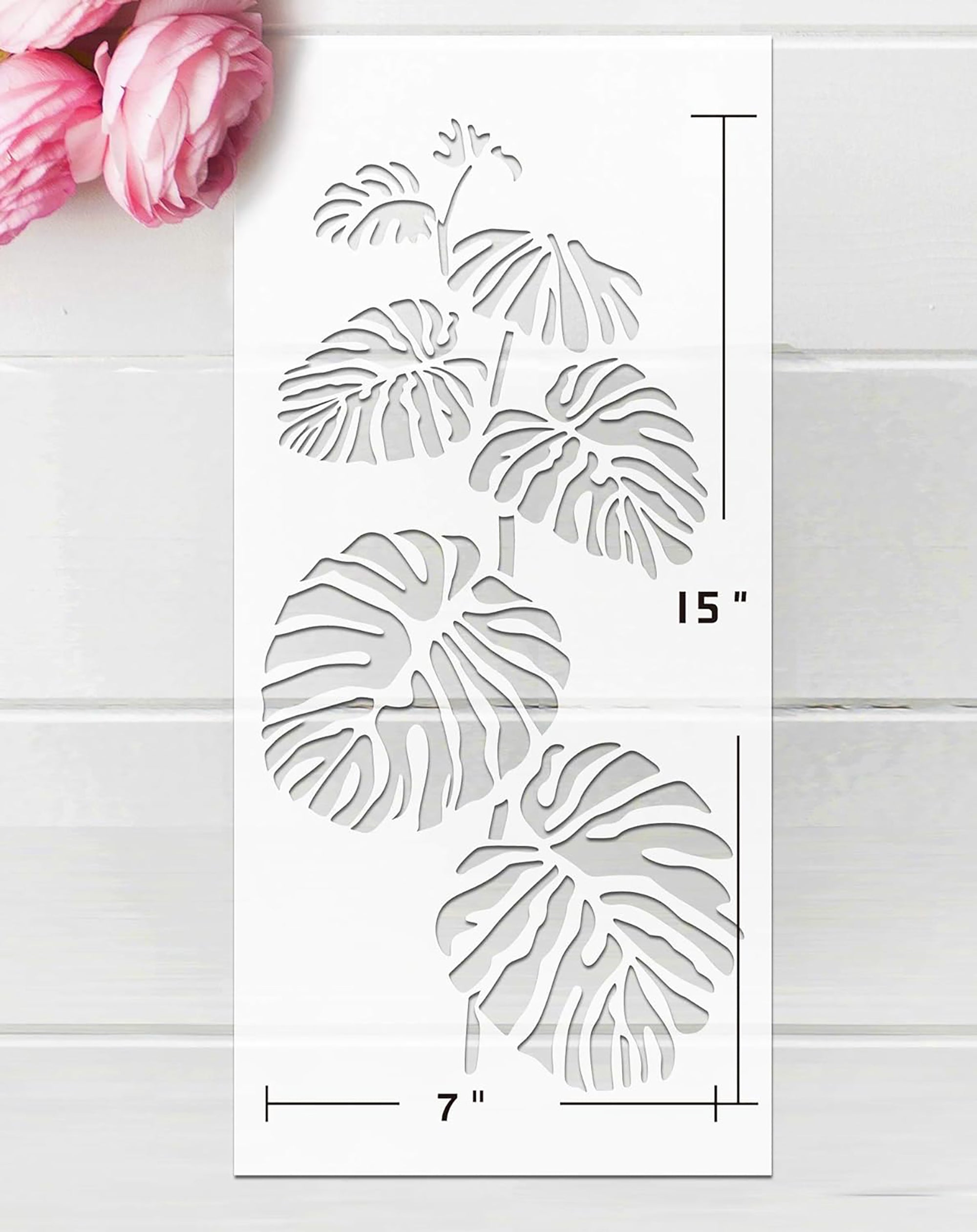 pet plastic leaf stencil for painting