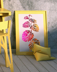 reusable leaf stencil for fabric painting