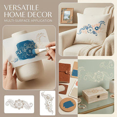 reusable floral stencil for scrapbook decoration