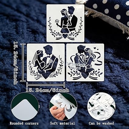 wedding silhouette stencil