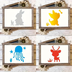 fabric painting stencil animals