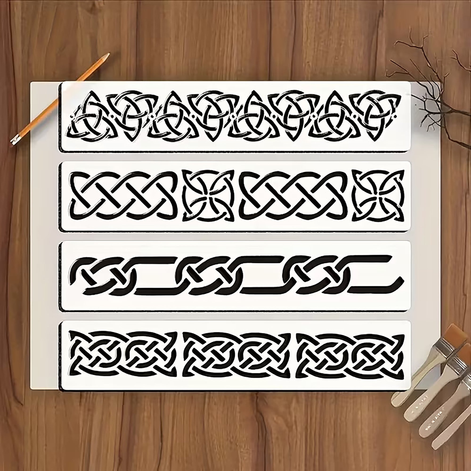 wall painting stencil border