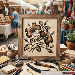 reusable flower stencil for fabric painting
